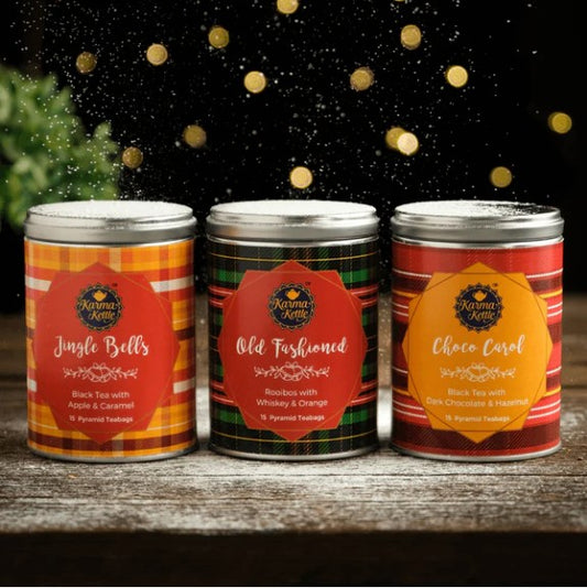 Karma - Festive Collection of Christmas perfumed teas (3 Tins 15teabags each total 45) Free Delivery